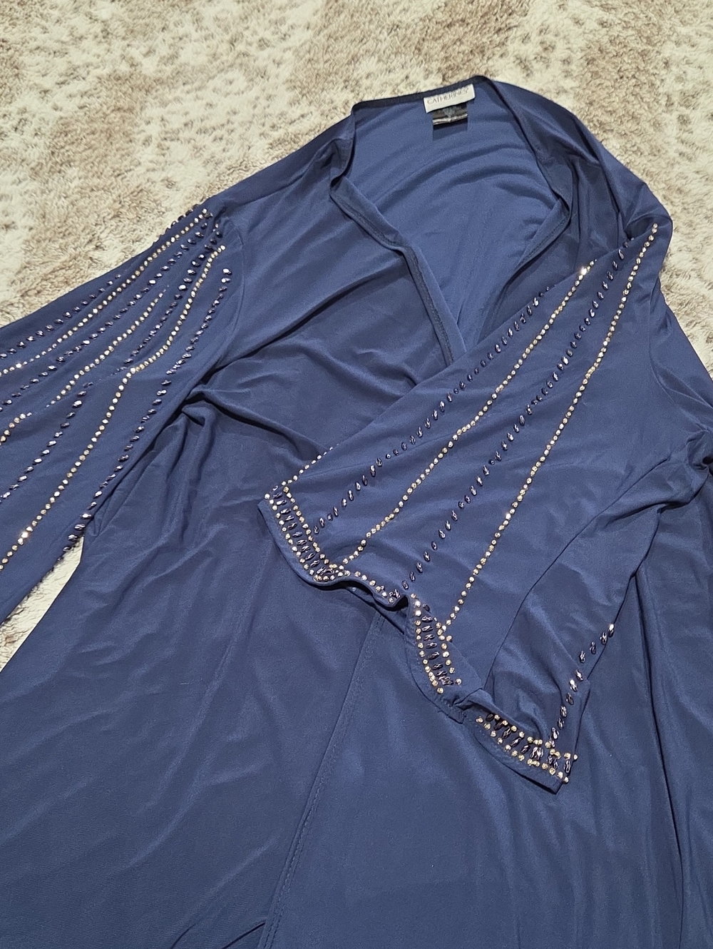 Catherines Navy Blue Women Cardigan